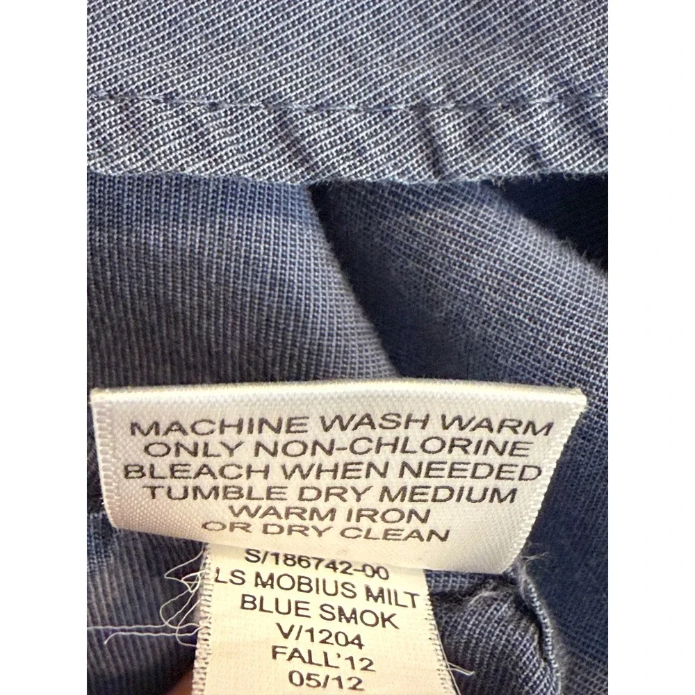 Banana‎ Republic Blue Smoke 100% Cotton Mobius Campo Button Up Shirt size Small
